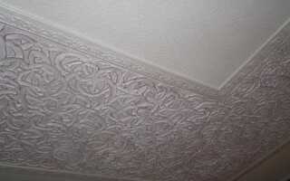 Декоративной штукатурка потолка из гипсокартона – фото и видео инструкция