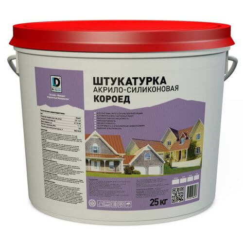 акрило-силиконовая штукатурка в ведре