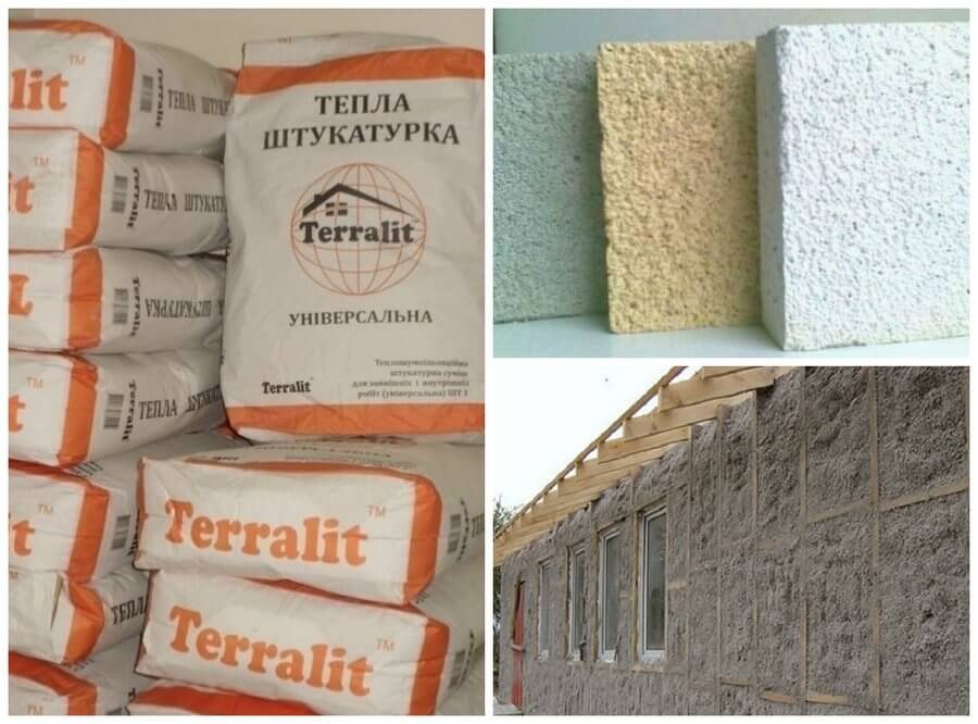 нанесенная теплая штукатурка