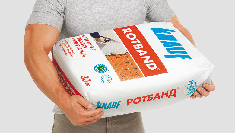мешок ротбанд в руках