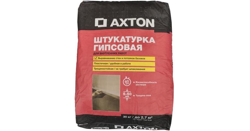 Axton гипсовая предназначена для высококачественной отделки стен, потолков внутри помещений с нормальной влажностью
