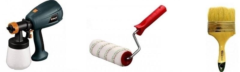 Быстросохнущую грунтовку можно наносить валиком, кистью или краскопультом