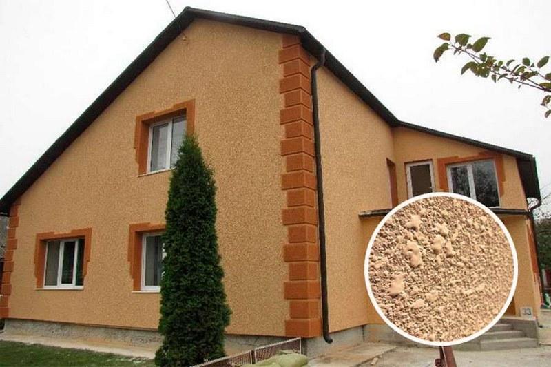 Для фасадных работ следует использовать смеси из крупнофракционных компонентов