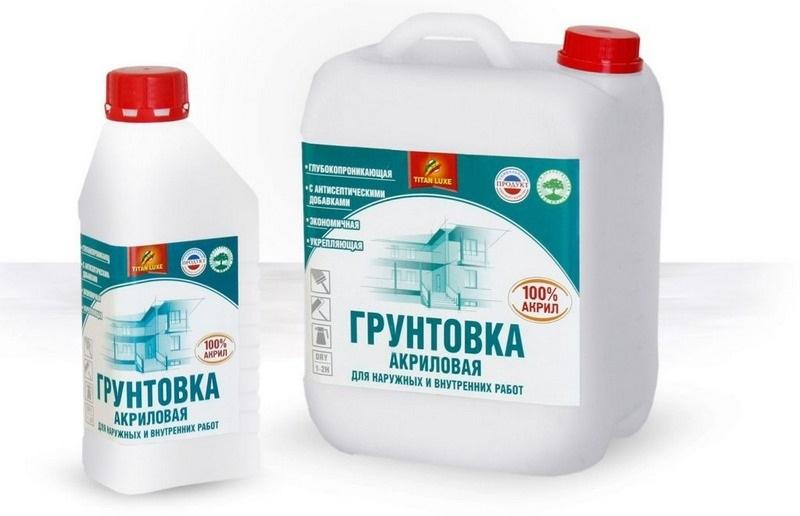 Для многих типов поверхностей наиболее часто используется универсальная акриловая грунтовка.