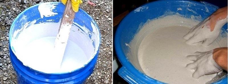 Для создания фактурной шпаклевки универсальную смесь смешивают со специальным грунтом в соотношении 1:1