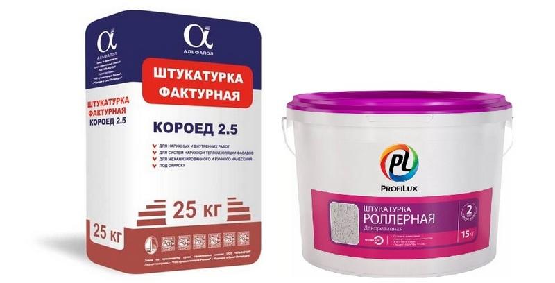 Фактурная и роллерная штукатурки