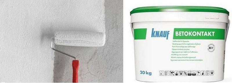 Грунтовка Knauf Betokontakt повышает адгезивные свойства основания, обеспечивает высокую степень фиксации последующего покрытия