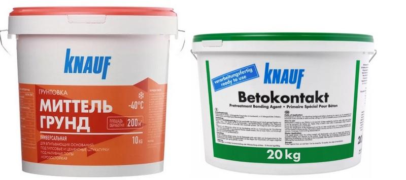 Грунтовки комании Knauf для обработки поверхностей из газо- пенобетона