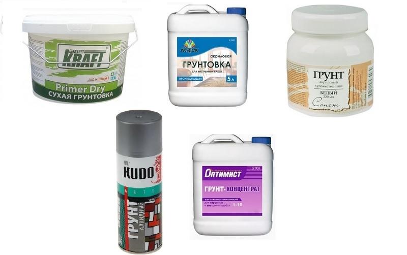 Грунтовки продаются как в виде концентрированного, так и готового раствора, а также в виде аэрозолей и паст