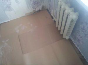 Используют картон для накрывания