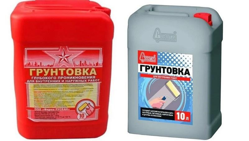 Классификация грунтовочных составов по глубине проникновения делится на поверхностные и глубокие