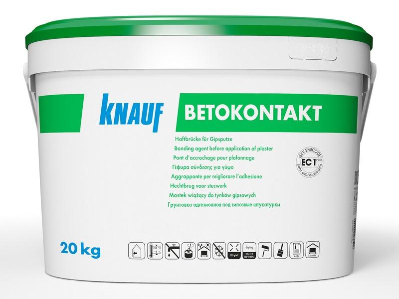 Knauf Betonokontakt - грунтовочная смесь, которая легко ложится на любое основание, превращая гладкую поверхность в шероховатую