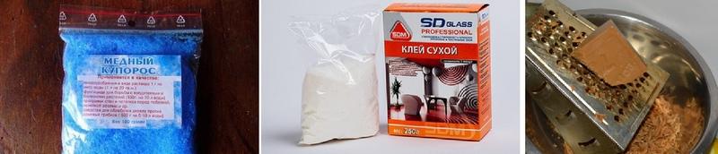 Ингредиенты для изготовления грунтовки своими руками