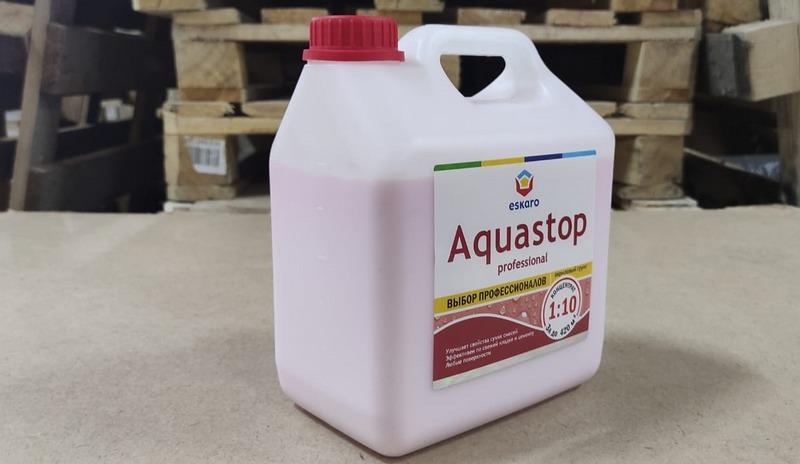 Концентрат Eskaro Aquastop Professional эффективно укрепляет и обеспыливает бетонную поверхность