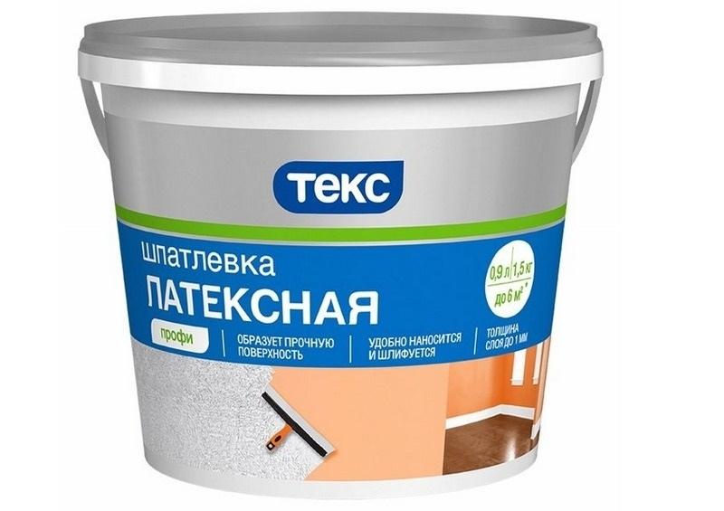Латексная шпаклевка обладает хорошей устойчивостью к отрицательной температуре и воздействию влаги