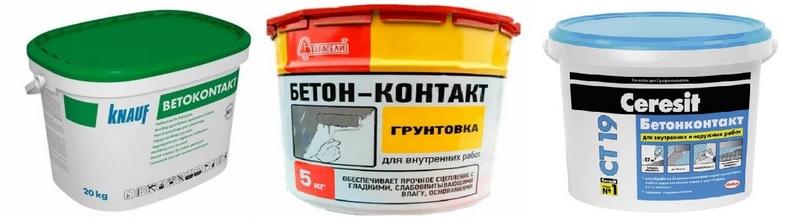 Лучшие марки бетоноконтакта для плотных бетонных перекрытий