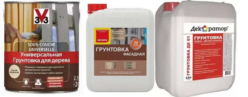По месту проведения работ грунтовки различаются на универсальные, фасадные и для внутренних работ