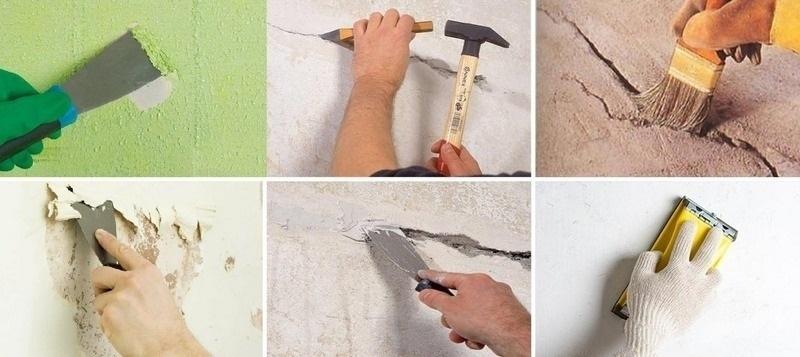 При подготовке основания к нанесению грунтовки необходимо удалить старое покрытие, выровнять поверхность и отремонтировать основу