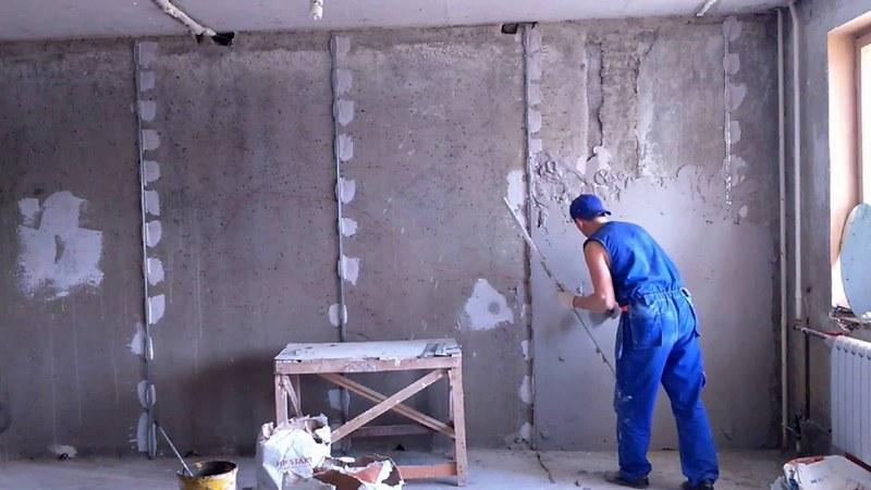 Произвести расчет штукатурки можно с использованием маяков