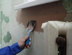 Раствор укладывается на пену в 2-3 слоя