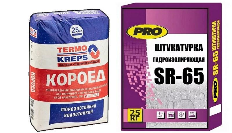 Штукатурки: «Крепс термокрепс» и Centerpro sr 65