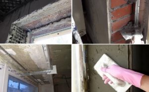 Маяки позволяют добиться идеально ровной поверхности откосов