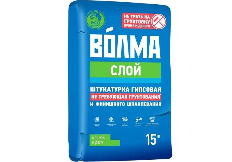 Штукатурный состав марки Волма Слой подходит для нанесения на гиспокартон, ячеистый бетон, армированные бетонные плиты, кирпич и дерево