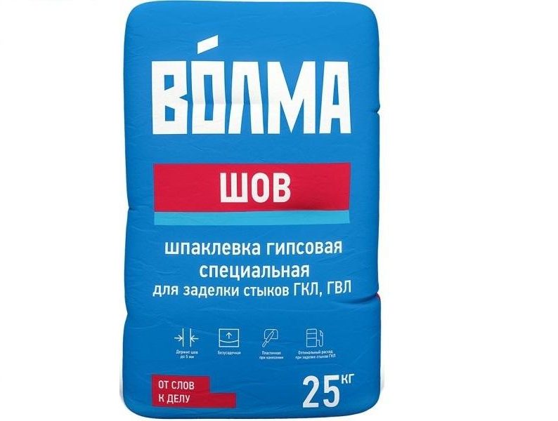 Сухой раствор «Волма Шов» обладает хорошим сцеплением, применяется для устранения трещин и выбоин