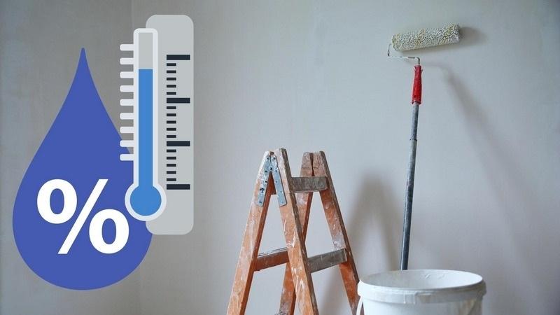 На скорость высыхания грунтовки влияет влажность и температура воздуха в помещении