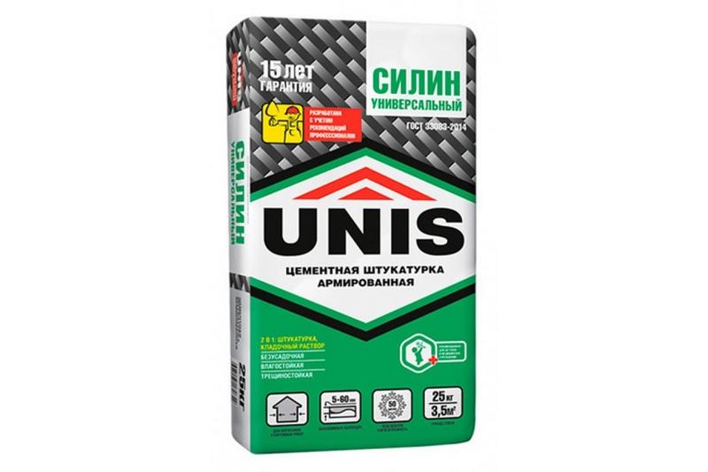 Unis Силин - цементная смесь, которая предназначена для внутренней отделки всех типов базовой поверхности