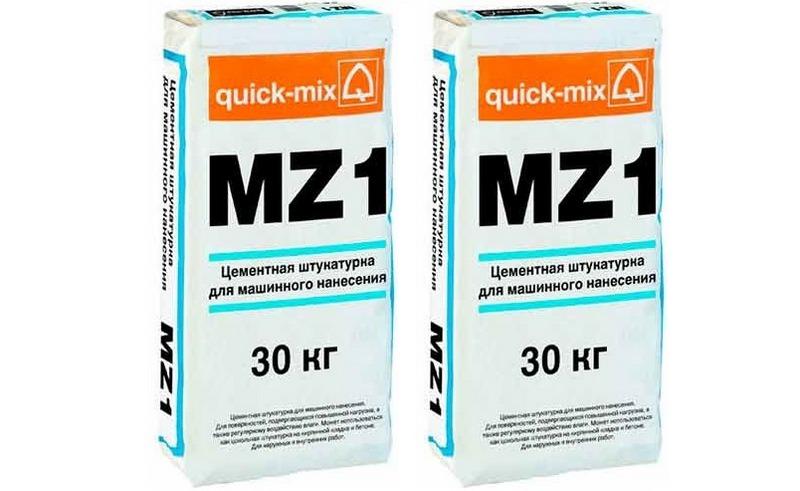 В состав цементной штукатурки Quick mix MZ 1 h входят водоотталкивающие свойства, которые позволяют наносить ее в помещениях с высоким уровнем влажности