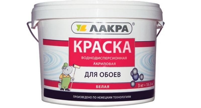 Водоэмульсионная краска для обоев быстро сохнет и практически не имеет запаха