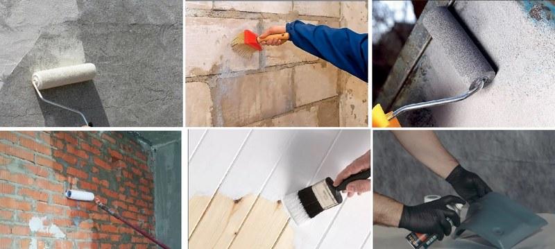 Выбирать грунтовку следует в зависимости от типа рабочей поверхности