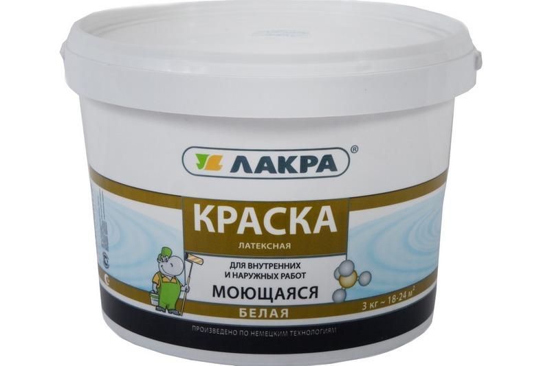 Акриловая краска с латексом быстро сохнет, устойчивая к загрязнениям
