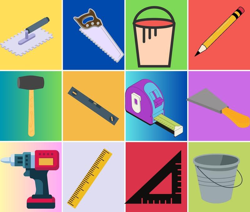 Инструменты, которые понадобятся в процессе монтажа гипсокартона на клей