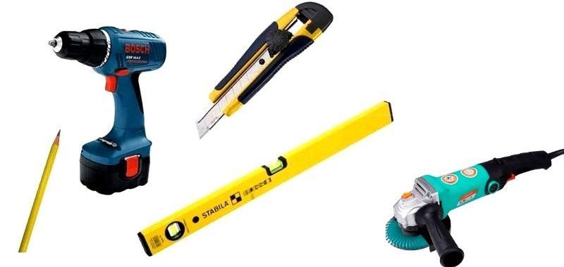 Инструменты, с помощью которых выполняется выравнивание стен гипсокартоном