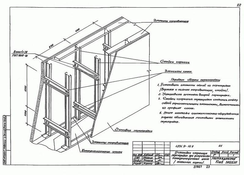 Порядок сборки каркаса и обшивки конструкции