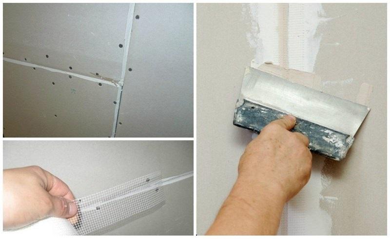 Технология заделки швов гипсокартона